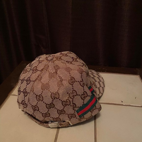 Original GG canvas baseball hat with web - Picture 2 of 8